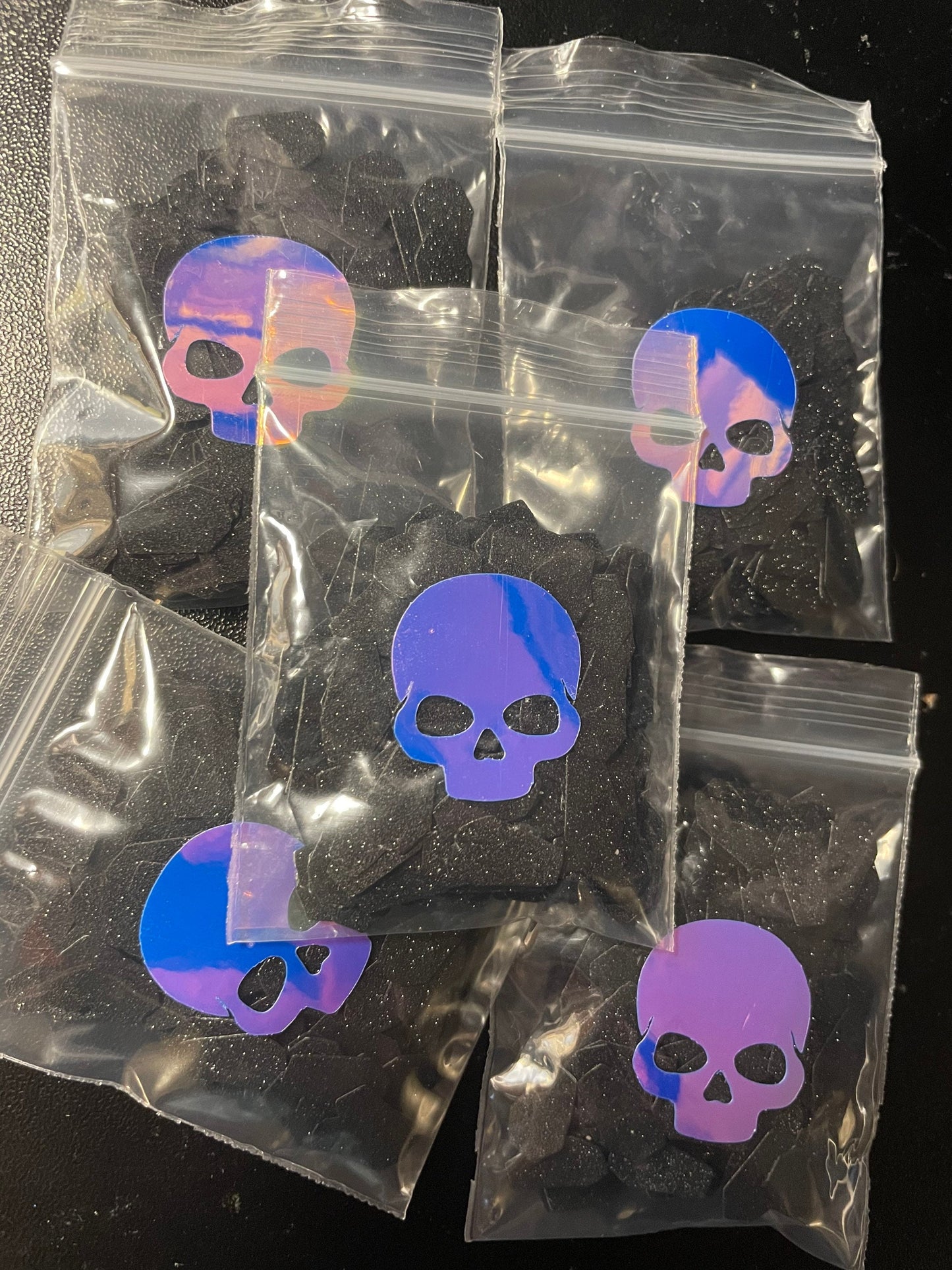 Water Proof Holographic Skull Vinyl stickers