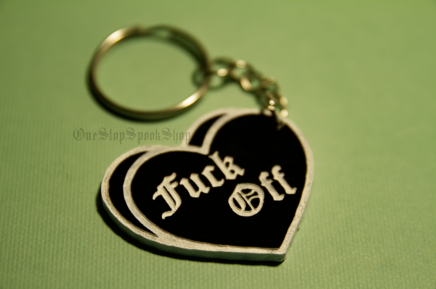 Fuck Off Candy Heart Key Chain - Different Colors Available