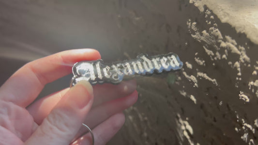 Custom Name Keychains - Old English Style
