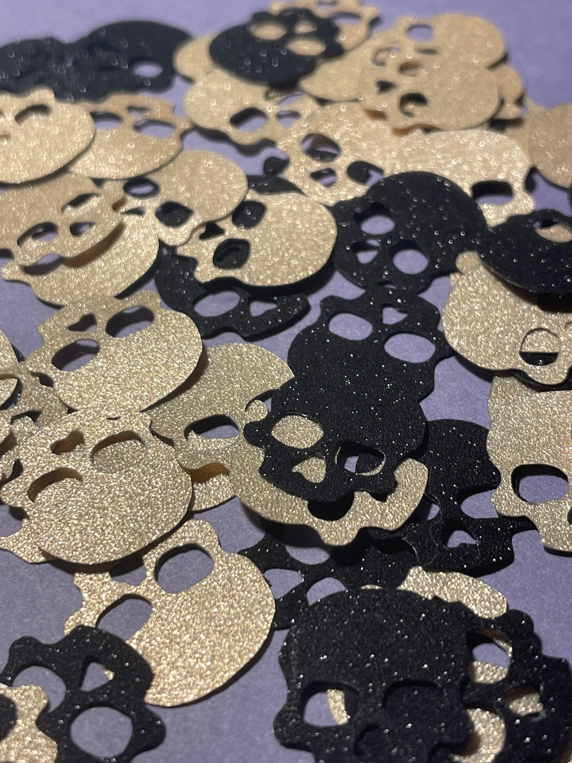 Shimmery Skull Shaped Confetti - Multiple Colors - FREE SHIPPING