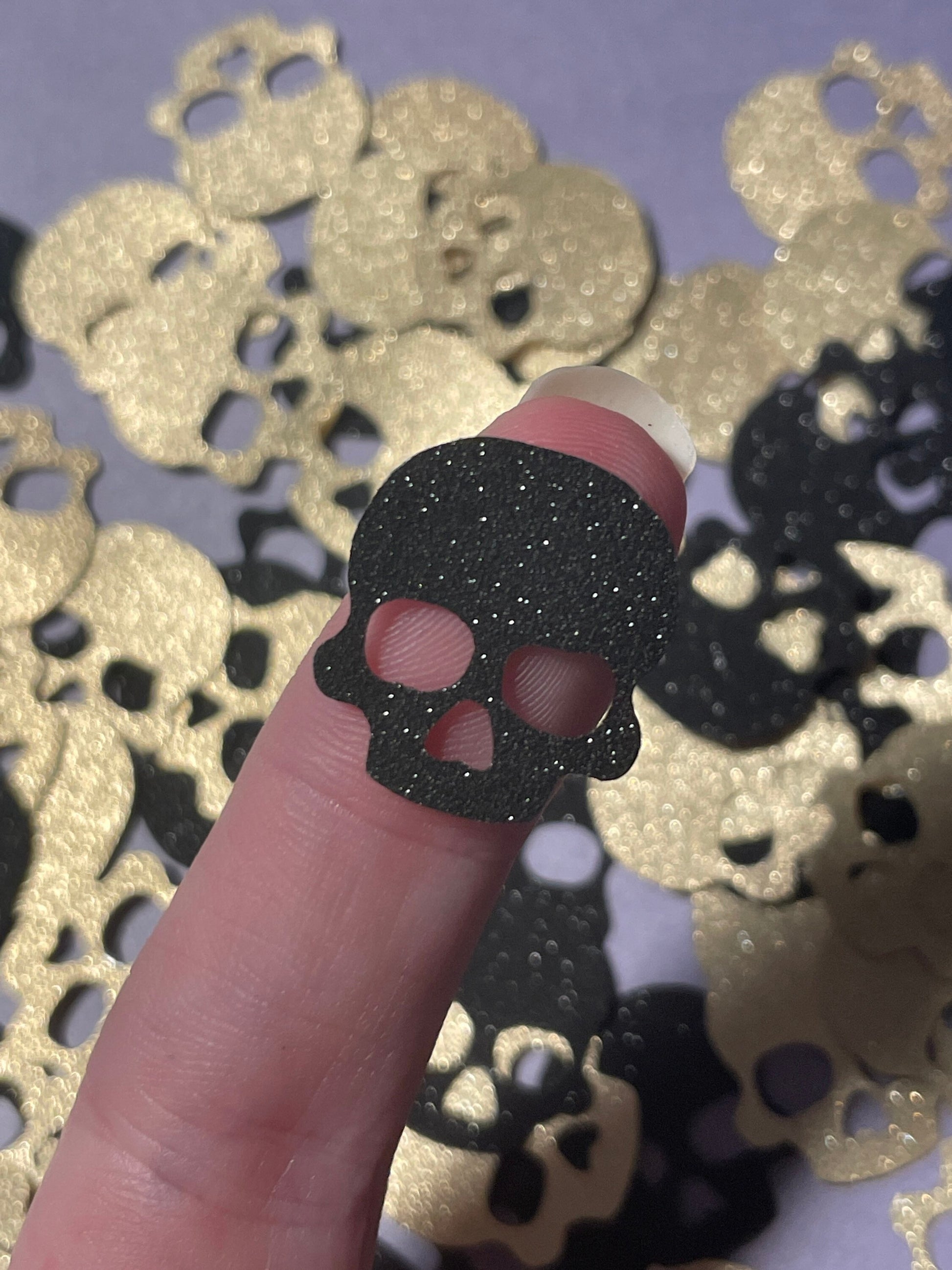 Shimmery Skull Shaped Confetti - Multiple Colors - FREE SHIPPING