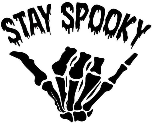 Stay Spooky Skeleton Hand vinyl Car Laptop Decals